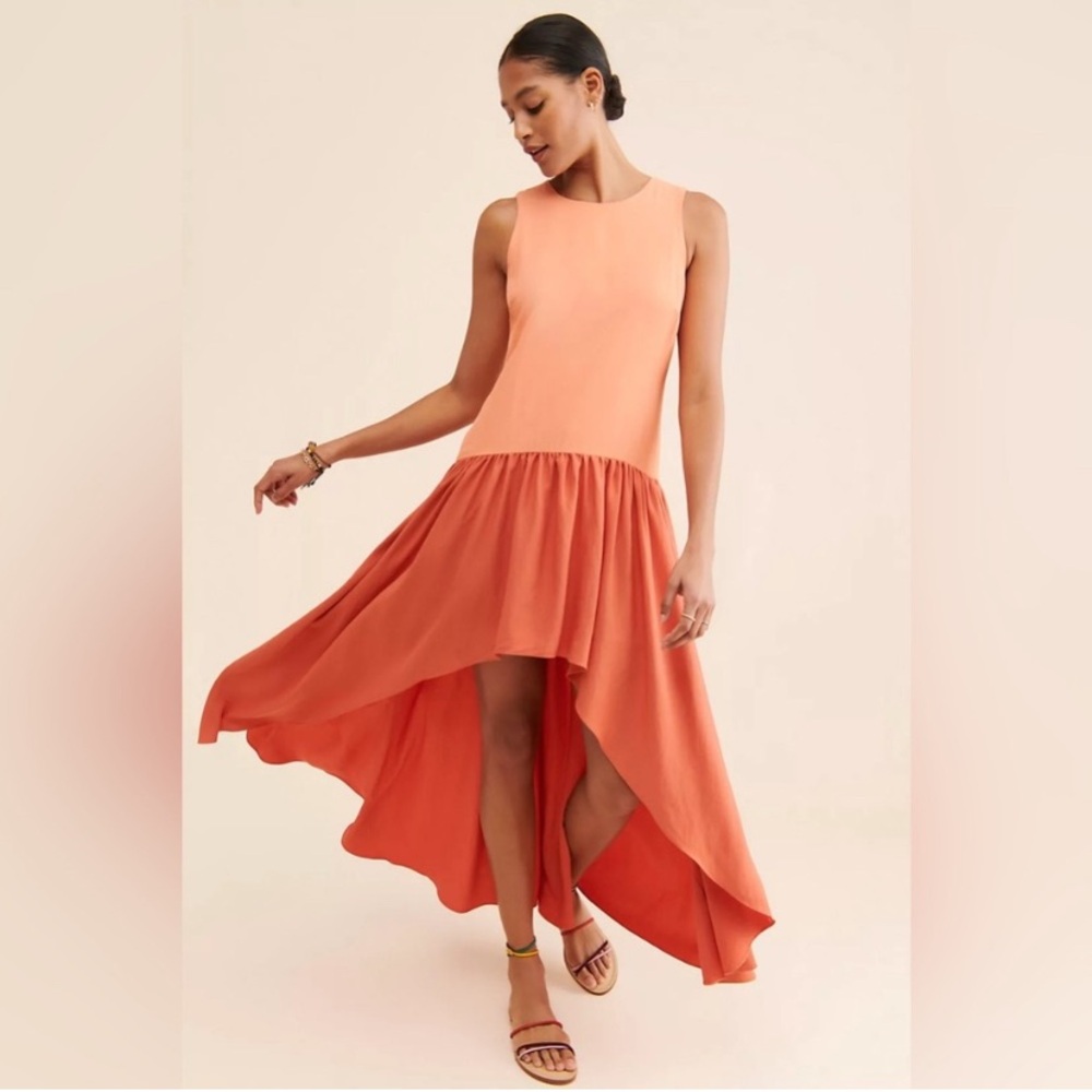 Anthropologie Hutch Dress, NWOT size XL flowy, resort, high low
